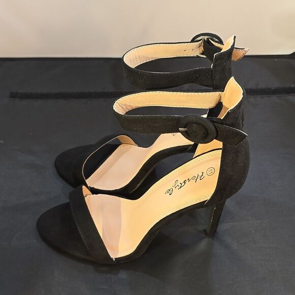 BRAND NEW HERSTYLE CHARMING- ANKLE STRAP ROUNDED BUCKLE OPEN TOE STILETTO HEEL - Picture 11 of 16